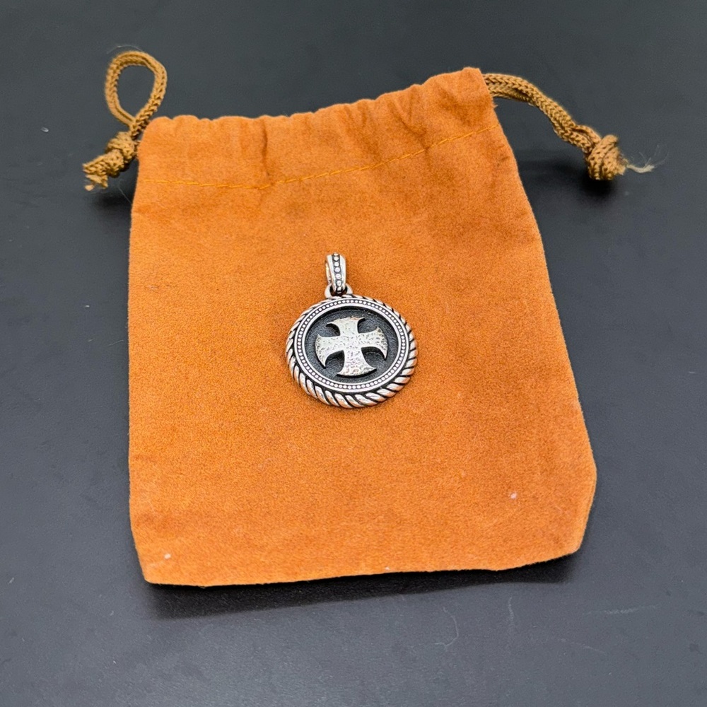 Scott Kay Silver Cross Medallion Pendant
